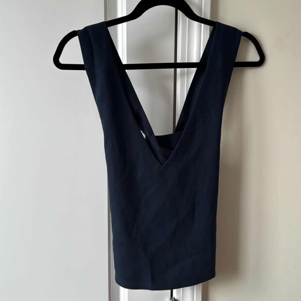 Navy Blue Club Monaco Crop Tank Top